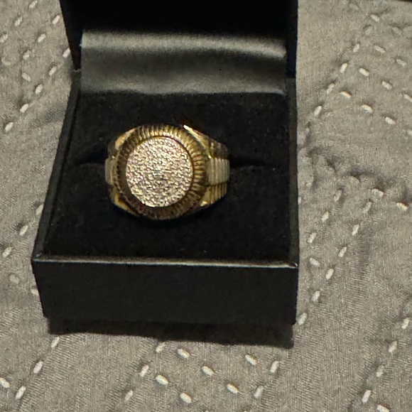 Men's Two-Tone Gold and Silver Ring Size 10.5